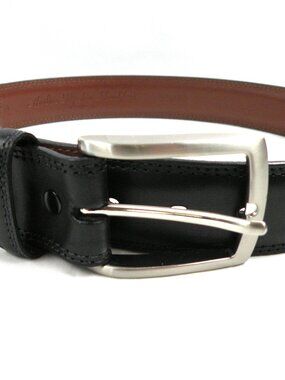 Worn Once! Torino Aniline Kipskin Black Leather Belt Mens Belt size 30